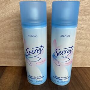 2 Secret Powder Fresh Aerosol Deodorant Antiperspirant Spray 6 oz Exp 10/22